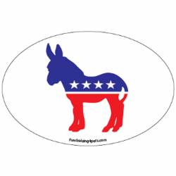 Democrat Donkey - Oval Magnet