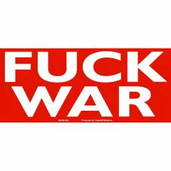 Fuck War Red & White - Vinyl Sticker