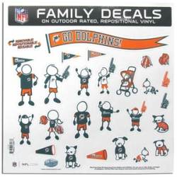Miami Dolphins - 11x11 Large Family Decal Set