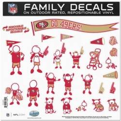 San Francisco 49ers - 11x11 Large Family Decal Set