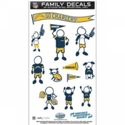 San Diego Chargers - 6x11 Medium Family Decal Set