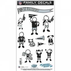 Oakland Raiders - 6x11 Medium Family Decal Set