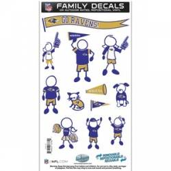 Baltimore Ravens - 6x11 Medium Family Decal Set