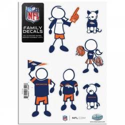 Denver Broncos - 5x7 Small Family Decal Set