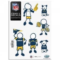 San Diego Chargers - 5x7 Small Family Decal Set