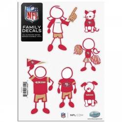 San Francisco 49ers - 5x7 Small Family Decal Set