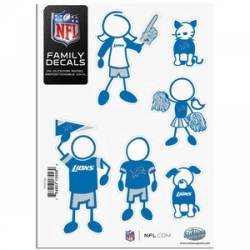 Detroit Lions - 5x7 Small Family Decal Set