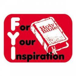 For Your Inspiration Holy Bible - Sticker