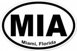 Miami Florida - Oval Sticker