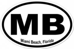 Miami Beach Florida - Oval Sticker