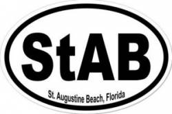 St Augustine Beach Florida - Oval Sticker