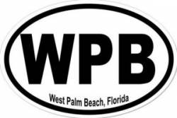 West Palm Beach Florida - Oval Sticker
