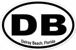 Delray Beach Florida - Oval Sticker