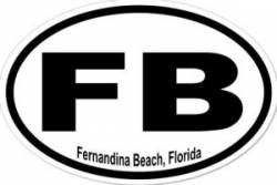 Fernandina Beach Florida - Oval Sticker