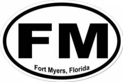 Fort Myers Florida - Oval Sticker
