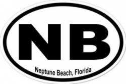 Neptune Beach Florida - Oval Sticker