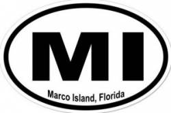 Marco Island Florida - Oval Sticker