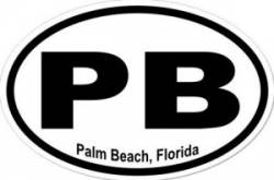 Palm Beach Florida - Oval Sticker