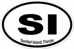Sanibel Island Florida - Oval Sticker