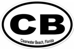 Clearwater Beach Florida - Oval Sticker