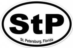 St Petersburg Florida - Oval Sticker
