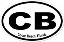 Cocoa Beach Florida - Oval Sticker