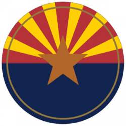 State Of Arizona - Round Reflective Sticker