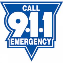 Blue Call 911 - Reflective Sticker