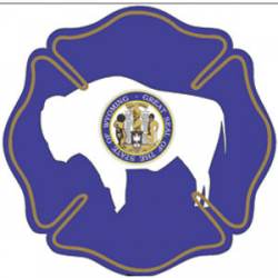 State of Wyoming Maltese Cross - Reflective Sticker