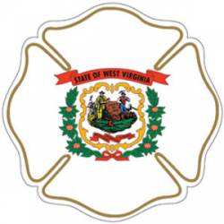 State of West Virginia Maltese Cross - Reflective Sticker