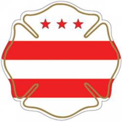 State of Washington D.C. Maltese Cross - Reflective Sticker