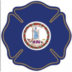 State of Virginia Maltese Cross - Reflective Sticker