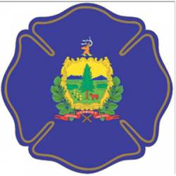 State of Vermont Maltese Cross - Reflective Sticker