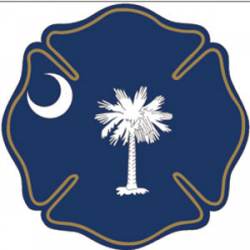 State of South Carolina Maltese Cross - Reflective Sticker