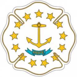 State of Rhode Island Maltese Cross - Reflective Sticker