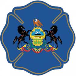 State of Pennsylvania Maltese Cross - Reflective Sticker