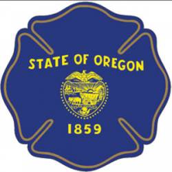 State of Oregon Maltese Cross - Reflective Sticker