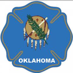 State of Oklahoma Maltese Cross - Reflective Sticker