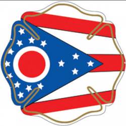 State of Ohio Maltese Cross - Reflective Sticker