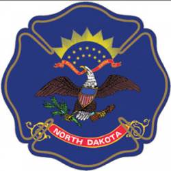 State of North Dakota Maltese Cross - Reflective Sticker