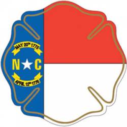 State of North Carolina Maltese Cross - Reflective Sticker