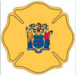 State of New Jersey Maltese Cross - Reflective Sticker