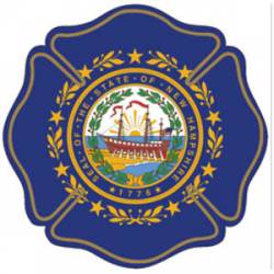 State of New Hampshire Maltese Cross - Reflective Sticker