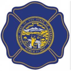 State of Nebraska Maltese Cross - Reflective Sticker