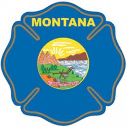 State of Montana Maltese Cross - Reflective Sticker