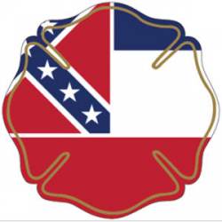 State of Mississippi Maltese Cross - Reflective Sticker