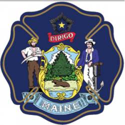 State of Maine Maltese Cross - Reflective Sticker