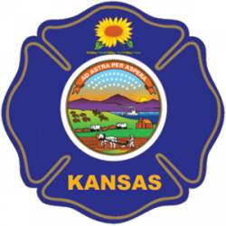 State of Kansas Maltese Cross - Reflective Sticker