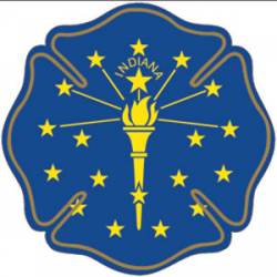 State of Indiana Maltese Cross - Reflective Sticker