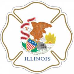 State of Illinois Maltese Cross - Reflective Sticker